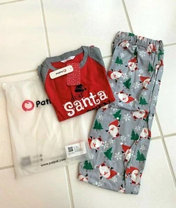 PatPat Holiday Weihnachten Pyjama Set Dear Santa Print rot grau Damen Small NEU - Bild 1 von 4