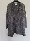 Masai Cardigan Edge To Edge Black/White  Effect Small Long Length 20in Pit-pit 