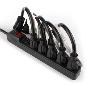 Tira de alimentación de pared de enchufe protector contra sobretensiones de seguridad de 6 salidas UL LISTADO y cable de extensión - Imagen 1 de 20