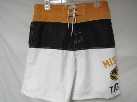Missouri (Mizzou) Tigers Mens Size Large Screened Swim Trunks C1 271 Cover