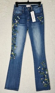 NEW Driftwood Womens Jeans Size 24x33 Kelly Dragonfly Embroidered Bootcut  - Picture 1 of 11