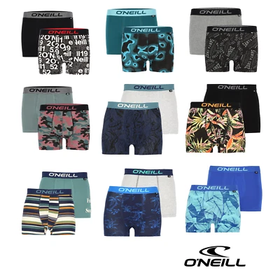 O'Neill Confezione 2 Boxer Uomo Plain Verde - Nero - Multicolore Tg M-2XL