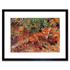 Peinture Animal Nature Bruno Liljefors renards art encadré affiche imprimée 12x16 pouces