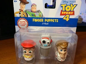 Disney Pixar Toy Story 4 Finger Puppets 3 Pack Jessie-Forky-Duke Caboom - Picture 1 of 1