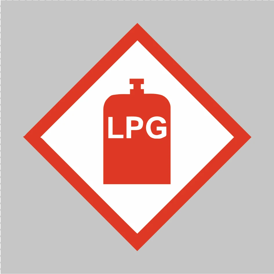 2x LPG Warning Sticker, 10 x 10cm ideal for Motorhome Caravan Camper Lorry - Image 1 of 1