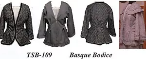 Civil War Style "BASQUE BODICE" Timeless Stitches PATTERN TSB-109 - Picture 1 of 2