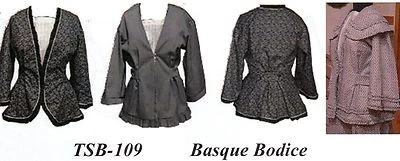  Civil War Style "BASQUE BODICE" Timeless Stitches PATTERN TSB-109 - Image 1 of 2