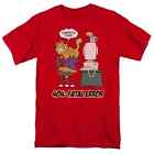 Sale! Garfield Compute This T Shirt Mens Cat Jim Davis Comics Tee Red