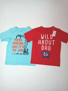 THE CHILDREN'S PLACE boys size 4T 2 shirts graphic Red and Blue NWT 100% Cotton - Picture 1 of 3