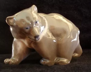 VTG ROYAL COPENHAGEN WALKING BROWN BEAR PORCELAIN FIGURINE #2841 KNUD KYHN MINT - Picture 1 of 10
