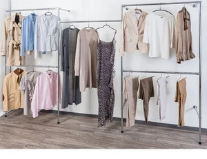 Kleiderständer Kleiderkammer Kleiderstange Garderobe Wandregal mit 6 Etagen W13 - Bild 1 von 8