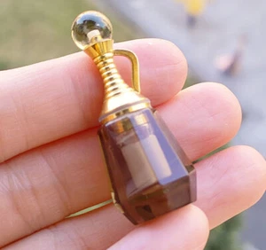 5pcs Natural Smoky quartz Gems Perfume bottle Pendants Chakra Healing Amulet - Picture 1 of 1