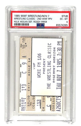 PSA Pop 1 THE WRESTLING CLASSIC Ticket stub November 1985 2nd WWF PPV Hulk Hogan Cover