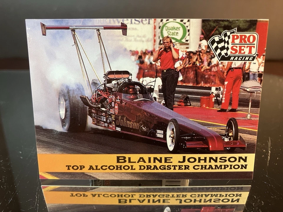 Blaine Johnson Pro Set Racing NHRA Top Alcohol Dragster Champion 1992 Card #194 - Image 1 of 1