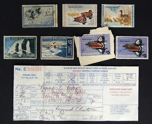 Lote De Colección 9 Estampillas de Caza de Aves Migratorias de Pato de Estados Unidos 1956, 61, 62, 67, 68 y 1979 - Imagen 1 de 11