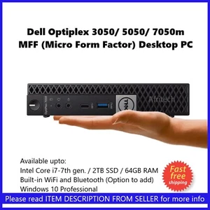 DELL 7050 Micro i7-7700 2TB SSD 64GB RAM HDMI DP Desktop PC WiFi Bluetooth *VAT - Picture 1 of 7
