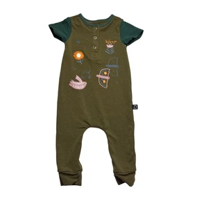 Rags Henley Wild Bird Romper - Picture 1 of 4