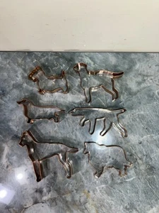 MARTHA STEWART by MAIL Lot of 6 Dog Copper Cookie Cutters - Picture 1 of 6