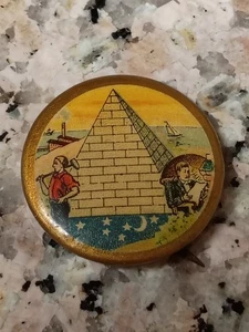 1896 Arbeit/Brüderpyramide, Arbeiter & Student, Fabrik/Schiff Mond/Sterne Pinback - Bild 1 von 3