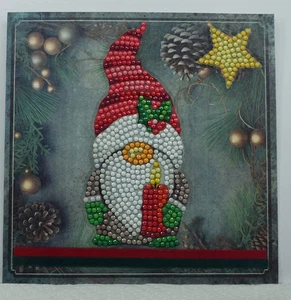 Hecho a mano, tarjeta de Navidad, Diamond Painting, Wichtel, estrella - Imagen 1 de 1
