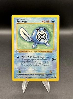 Pokemon Cards: Base Set 1st Edition Common: Poliwag 59/102 - Image 1 of 2