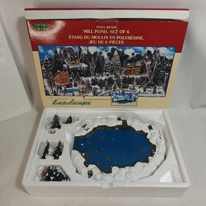 Lemax Christmas Village Collection Mill Pond Set de 6 Caja Original Poli Resina - Imagen 1 de 8