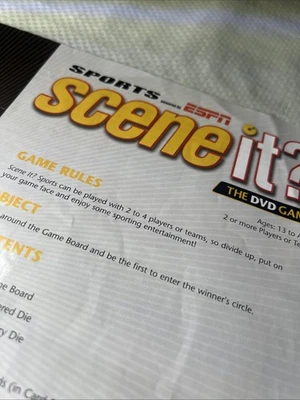 Scene It? Instructions Booklet – Rules Only – Replacement Manual Guide - Image 1 of 2