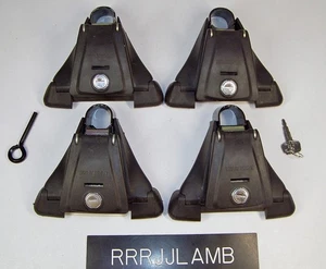 Yakima Q TOWERS for Roof Rack Load Bars SET OF 4 w Locks & Key (No FitClip/Pads) - Picture 1 of 7