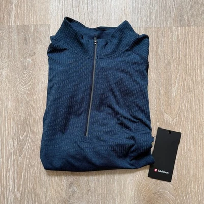 NEW lululemon Soft Metal Tech Vent Half Zip Blue Size Large LM3F64S NWT $118 - Image 1 of 4