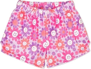 iscream 3504 Kid Girls' Silky Soft Plush Fleece Shorts--Diggin' Daisies - Picture 1 of 5