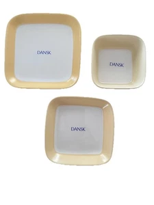 Dansk Michael Graves Studio AnG.L Small Square Dipping Bowls 3pc Maize Yellow - Picture 1 of 9