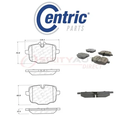 Centric Ceramic Disc Brake Pads w Shims for 2012-2017 BMW 650i xDrive 4.4L om Foto 1 de 4