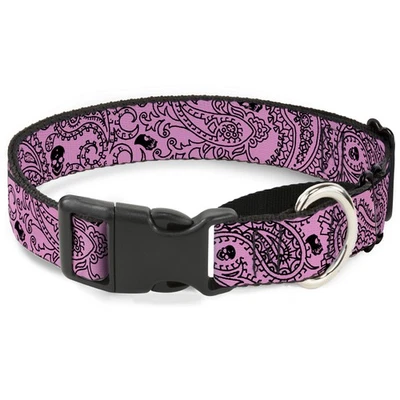 Plastic Martingale Collar Bandana/Skulls Pink/Black WIDE-Small (Importación USA) - Imagen 1 de 2