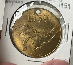 Seagrams St Lawrence 1959 Seaway Token KH L2 - Imagen 1 de 2