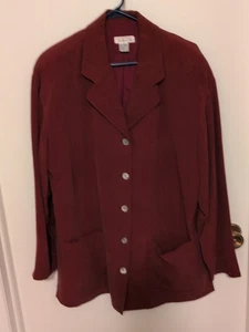 Talbot's 14 Blazer 16 Skirt Suit 100% Silk Fully Lined Burnt Orange Outfit - Picture 1 of 8