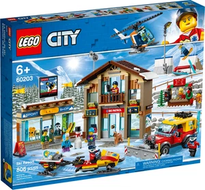 LEGO 60203 Estación de Esquí Ciudad con Tienda de Esquí, Camión de Rescate 4x4, Moto de Nieve NUEVO - Imagen 1 de 13