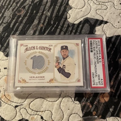 2015 POP 1👈TOPPS  ALLEN & GINTER⚾️JUSTIN VERLANDER #JVE👉PSA 10 DETROIT TIGERS - Image 1 of 3