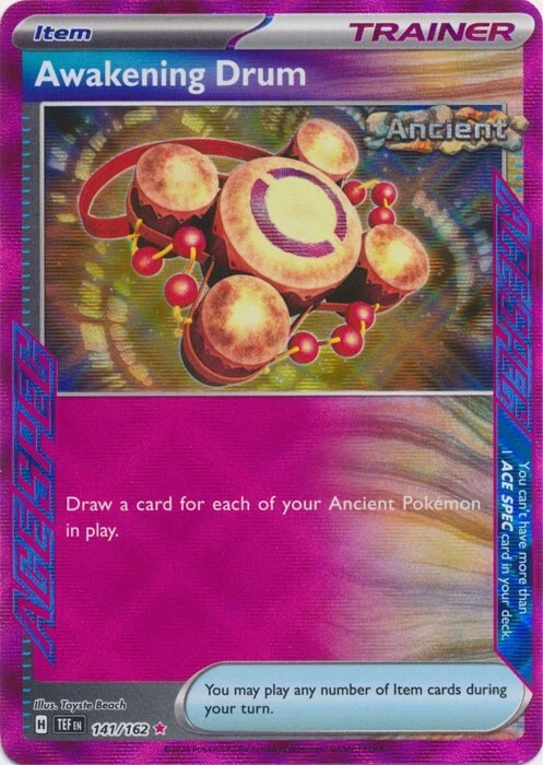 Awakening Drum 141/162  ACE SPEC Rare SV05: Temporal Forces Pokemon TCG - Image 1 of 1