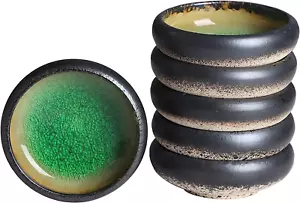 Soy Sauce Dishes Sushi Dipping Bowls Pinch Bowl Stoneware Condiment Bowl Set of - Picture 1 of 6