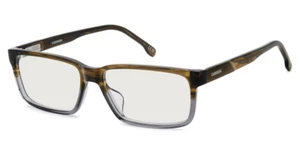 Carrera C FLEX 07/G EX4 Brown Horn/Blue Mirror Rectangular Men's Eyeglasses - Picture 1 of 3