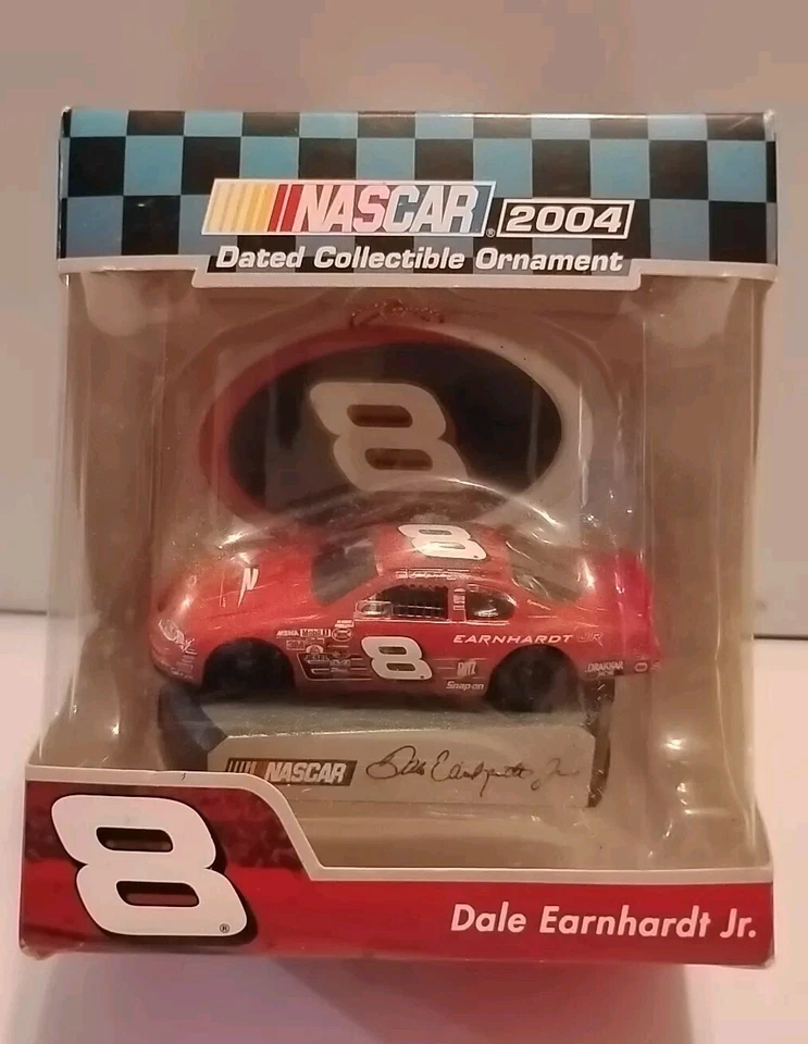NASCAR 04-06 Trevco Collectible Christmas Ornament #8 Dale Earnhardt Jr Set of 2