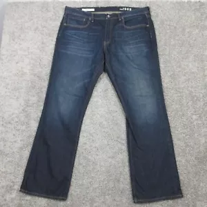 Gap Jeans Mens 38x32 Blue Dark Wash Denim Pants Bootcut Western Rodeo Cowboy - Picture 1 of 11