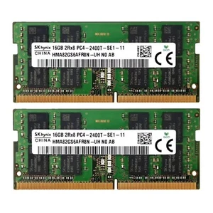 Hynix 32GB (2X16GB) DDR4 PC4-19200 DDR4-2400MHz SODIMM Memory Ram HMA82GS6AFR8N - Picture 1 of 6