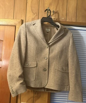 Mujer Nuevo Sin Etiquetas Vintage L.L. Blazer de mezcla de seda de lana Bean talla mediana Foto 1 de 4