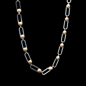 Platin & Rotgold Gliederkette Zoll 20 Gewicht 26 Gramm 950 Breite 5 mm - Bild 1 von 5