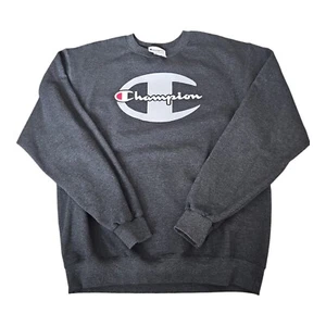 Vintage Champion Authentic Athletic wear Crew neck Sweatshirt Gray Large - Picture 1 of 4