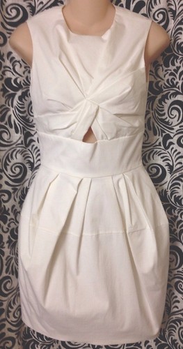 Gonna puff in cotone bianco Christian Dior taglia 2