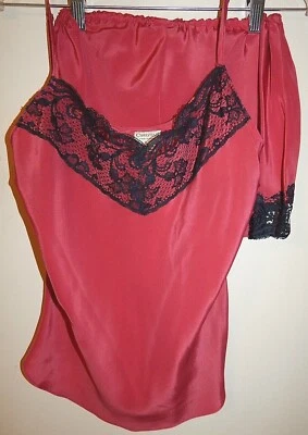 JUEGO DE PIJAMA CORTO 100% SEDA CHRISTINE VANCOUVER talla S (EE. UU.) HECHO EN CANADÁ NUEVO  Foto 1 de 4