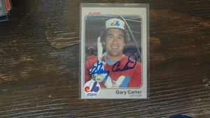 1983 FLEER GARY CARTER    AUTOGRAPHED BASEBALL CARD - Picture 1 of 2