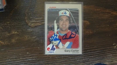 1983 FLEER GARY CARTER    AUTOGRAPHED BASEBALL CARD - Image 1 of 2